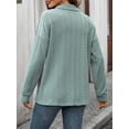 thumbnail image 5 of jinghuiyue Women Polo Shirts Long Sleeve Collared Button down Shirt V Neck Business Casual Pullover Tops L, 5 of 6