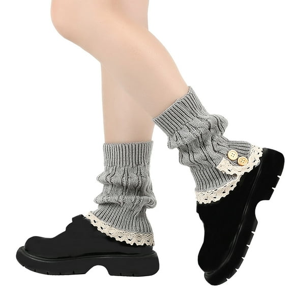 SDNall Boot Socks for Women Boot Cuffs Crochet Knited Boot Cuffs Topper Socks Cuffs for Women Girls Winter Warm (,Gray)