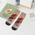 thumbnail image 7 of Pofeuu Coffee Beans Chocolate Splash Print 30cm Socks, Adult Running Hiking Socks for Youth and Adult, 7 of 7