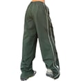 thumbnail image 4 of Womens Parachute Pants Wide Leg Baggy Pants Y2K Elastic Waist Jogger Sweatpants Track Pants Streetwear, 4 of 17