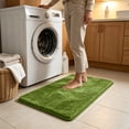 thumbnail image 5 of Shaggys Bath Mat Soft Microfiber Shower Rug Non Slip Absorbent Quickly Dry Washable Floor Carpet for Bathroom Bedroom 15.7x23.6in Green, 5 of 7