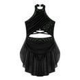 thumbnail image 2 of Sinleey Girls Shiny Lyrical Ballet Dress Backless Jazz Latin Cha-Cha Rumba Samba Dance Costume Black 6, 2 of 9