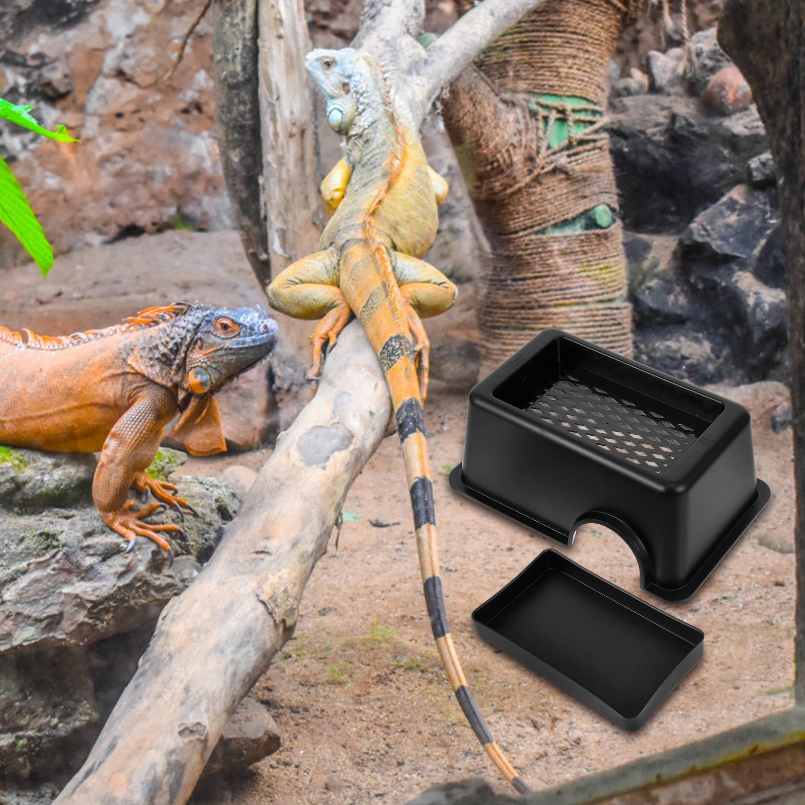 Alasum Snake Gecko Hideaway Durable Multifunctional Plastic Accessory