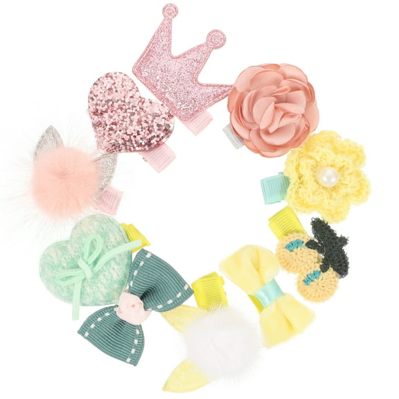 ifundom 10Pcs Hair Bow Clips Dog Girl Hair Clips Puppy Hair Bow Little Dog Cute Hair Bow