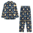 thumbnail image 7 of FOR U DESIGNS Vintage Rooster Button Down Nightwear for Women 2 Piece Button Up Pajama Sleepwear Long Sleeve Pants and Tops for Women Size L Button Loungewear, 7 of 7
