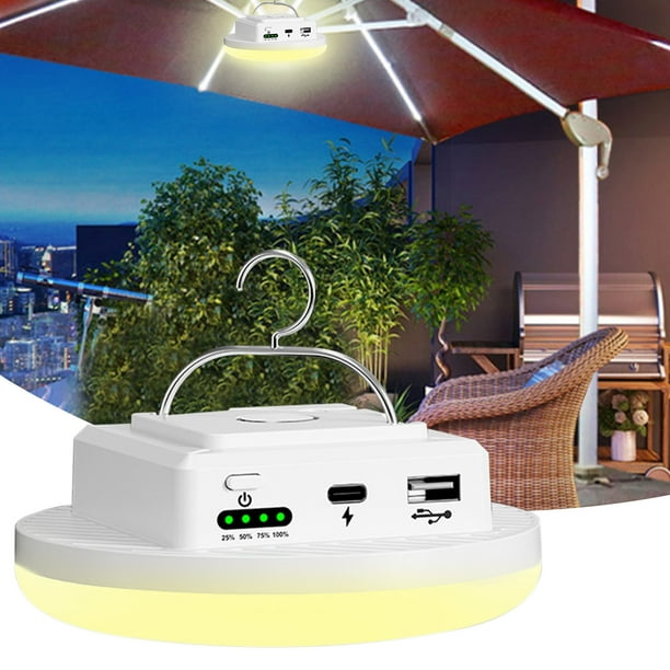 Farol recargable de camping de larga duración • LED ultrabrillante • 13x13x5cm • Resistente al agua • Tienda portátil y luz de emergencia