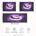 thumbnail image 4 of Dailycode Satin Pillow Case Standard Silk Pillow Cover for Hair and Skin Envelope Closure Bats Flying under Purple Moon 20"x26", 4 of 9