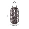thumbnail image 5 of Saltoro Sherpi 23.50 Inch Bamboo Lantern with Lattice Design and Braided Rope Handle,Brown, 5 of 5