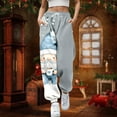 thumbnail image 2 of Fiaer Christmas Women's Sweatpants Trendy Baggy Xmas Pants Plus Size Santa Funny Graphic Elastic Waisted Casual Lace up Pockets Trousers Pink XL, 2 of 4