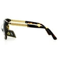 thumbnail image 3 of VG Eyewear Diva Metal Hollow Jewel Arm Oversize Horn Rim Sunglasses Black Tortoise Brown, 3 of 4