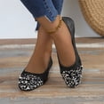 thumbnail image 5 of Women's Rhinestone Flats Elegant Glitter Ballet Flats Dress Pearl Wedding Shoes Pointed Toe Slip On Loafers for Women, 40, 5 of 9