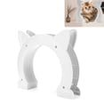 thumbnail image 3 of Luocute Puerta Interior de la Puerta de Gato, Puerta de Plástico en Forma de Cátea de Mascotas Atraviesa la Puerta Con Patrón de Huesos de, 3 of 7