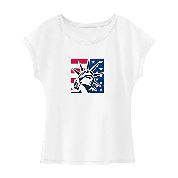 Camiseta para mujer verano clásico elegante cuello redondo camisa para vacaciones en la calle Mujer L