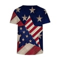 thumbnail image 5 of Lenago Blouses d'Été Grande Taille pour Femmes Mode T-shirt Décontracté à Manches Courtes Col Rond Imprimé Tenues du 4 Juillet pour Femmes, 5 of 5