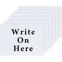 6 Pack Plastic Blank Signs 7x10 inch White Blank Sign