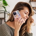 thumbnail image 4 of ELEHOLD Plating Rugged Case For iPhone 16 Slim Marble Pattern Heavy Duty Shockproof Stand Cover, with Shiny Rotating Ring Stand, Rose, 4 of 7