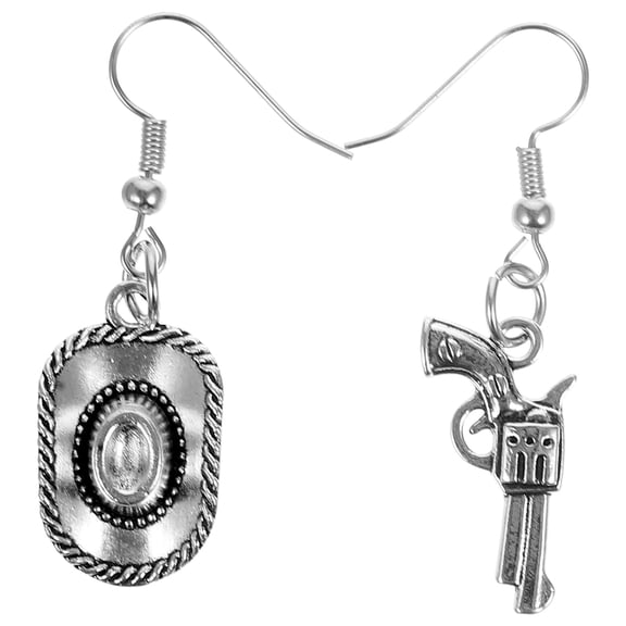 DOITOOL 1 Pair Cowgirl Dangle Earrings Western Female Women Drop Earrings Fashion Ear Jewelry