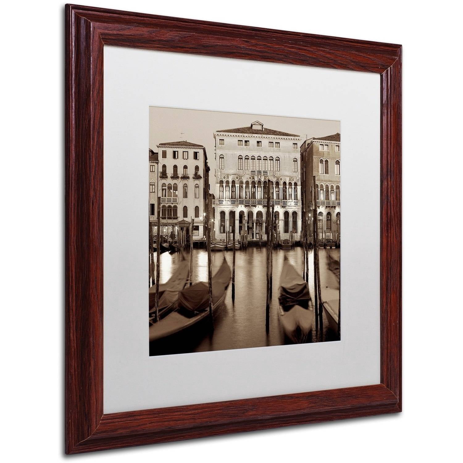 Trademark Fine Art "Venezia I" Canvas Art by Alan Blaustein, White Matte, Wood Frame