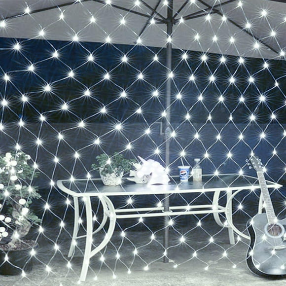 LED Net Lights Outdoor Mesh Lights, 8 Modes 192 Led 6.6ft x 9.8ft Christmas Net Lights for Bedroom, Christmas Trees, Bushes, Wedding, Garden, Outdoor Decorations (White)