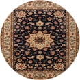 thumbnail image 1 of Ahgly Company Indoor Round Traditional Bakers Brown Persian Area Rugs, 4' Round, 1 of 6