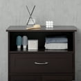 thumbnail image 6 of kleankin Modern Bathroom Floor Cabinet, Free Standing Storage Cabinet, Linen Cabinet with Drawer and Adjustable Shelf, Brown, 6 of 9
