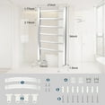 thumbnail image 3 of Towel Warmers for Bathroom, Heated Towel Rack with Timer, Towel Heater with Wall Mounted Plug-in Design for Drying Spa - 6 Bars, 3 of 8
