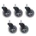 thumbnail image 4 of Roulette de Chaise Droite, 5 Pcs Grande Capacité de Charge Résistant aux Rayures Roue Pivotante de Chaise de Remplacement, 4 of 7