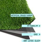 Petoto 3.3ft x 33ft Realistic Artificial Grass Turf Lawn, Indoor Outdoor Garden Lawn Landscape Synthetic Grass Mat Fake Grass Rug, Thick Faux Grass Rug Carpet for Pets