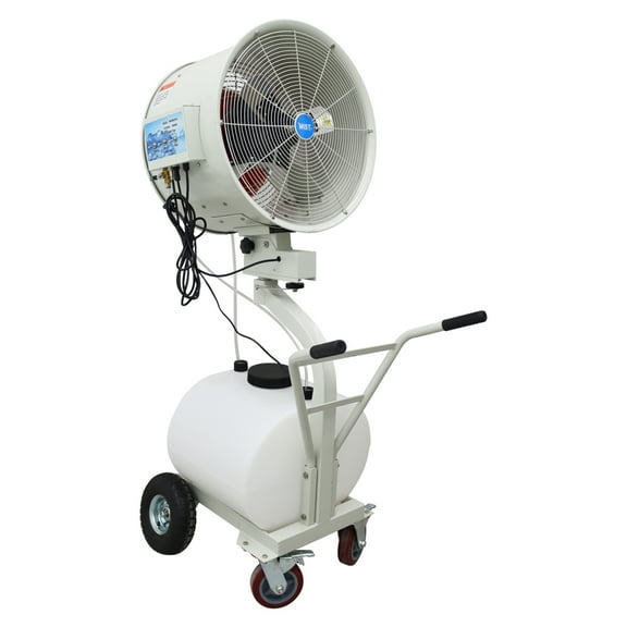 INTSUPERMAI Hand-pushing Industrial Mist Fan Spray Centrifugal Humidifying Cooling Fan Shake head