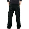 thumbnail image 5 of UVEASISHA Big and Tall Tactical Pants Mens Lightweight Hiking Cargo Pants Outdoor Multi Pocket Work Pants Loose Fit Military Trousers Sales Today,Black,S, 5 of 5