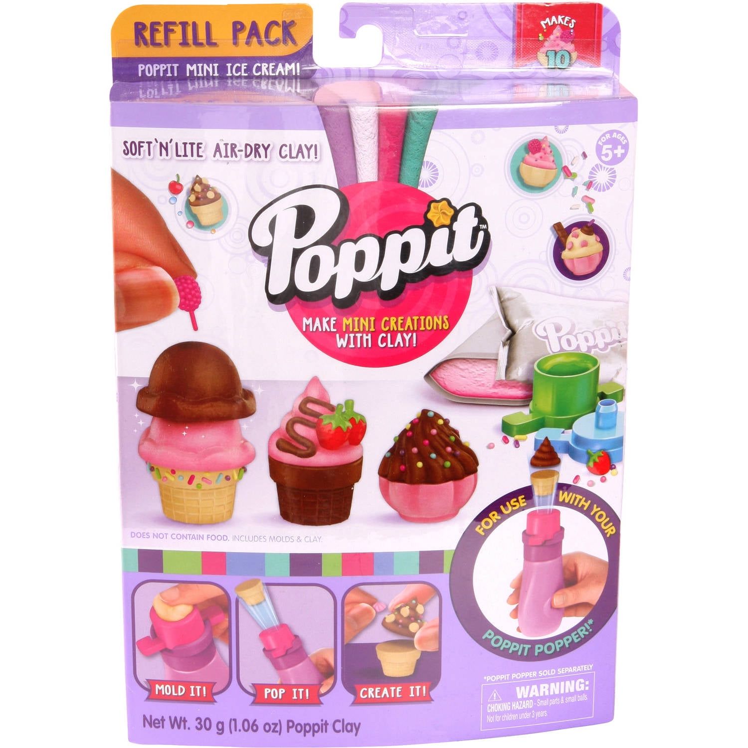 Poppit S1 Refill Pack, Poppit Mini Ice Cream - Walmart.com