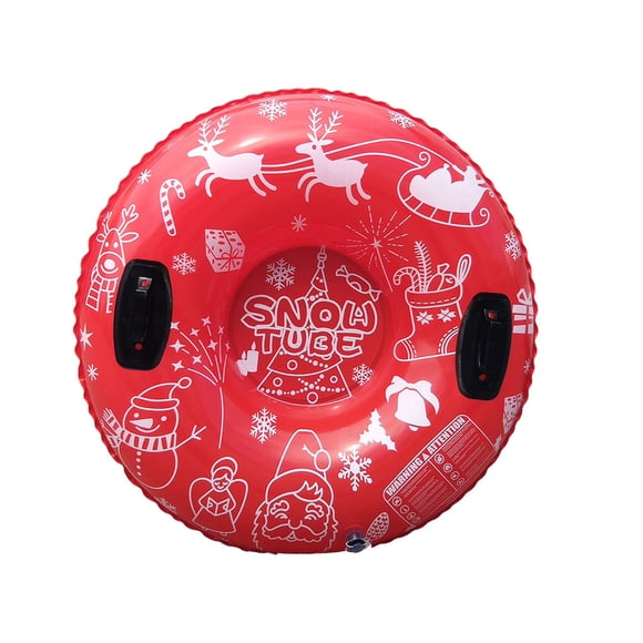 Soidarity Anillo de nieve portátil y sellado Snowy Wonderland Companion, anillo de esquí inflable, tubo de trineo Deportes de nieve rojo
