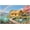 500 PCS, variant on 1000 Piece Cottage Lake Scene Swan Rainbow Flowers Puzzle for Adults, 30x20 in – Challenging Pieces, Perfect for Family Game Nights