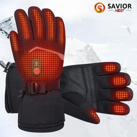 Savior Heat Heated Gloves for Men, Women7.4V Rechargeable Electric Heating Glove, Touchscreen Ski Gloves for Motorcycle, Fishing ,Riding