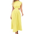 thumbnail image 2 of Gspmoly Robes Décontractées pour Femmes, Mode Femmes Été Aguichant Ajourée Robe Mini Décontractée Sans Manches à Col Rond Robe Robes de Mariage pour Femmes Offres Hebdomadaires, 2 of 4