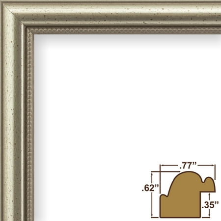 Craig Frames Stratton, Aged Pewter Queen Ann Picture Frame, 11x17 Inch