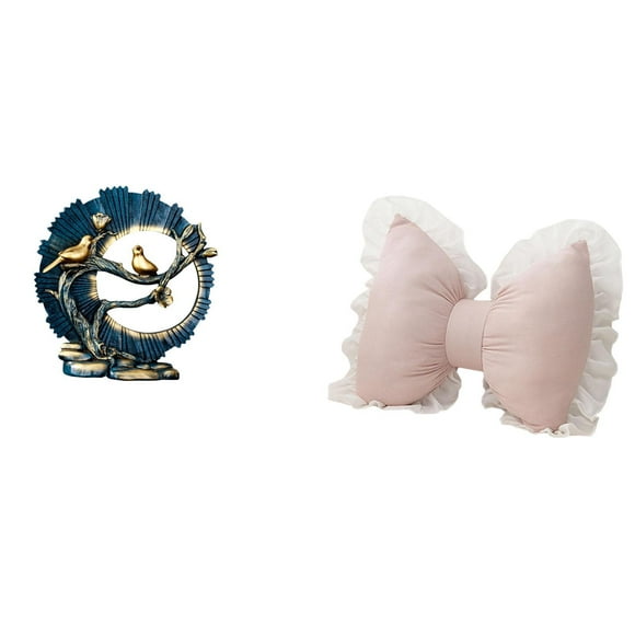 Lipstore Figurine en Résine Ornement pour Décorations de Maison Modernes Coussin de Sofa Confortable Bibelot Artisanat de Chevet pour Salon Salle d'Étude Chaise de Bureau Bibliothèque Intérieure Style Ferme