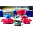 thumbnail image 3 of Heiss Energy-Efficient Cast Aluminum Dutch Oven, 3.5 Quart, Oval, Blue, 3 of 3