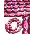 thumbnail image 3 of 3 Yummy Raspberry FW Teardrop Coin Pearls 8895, 3 of 3