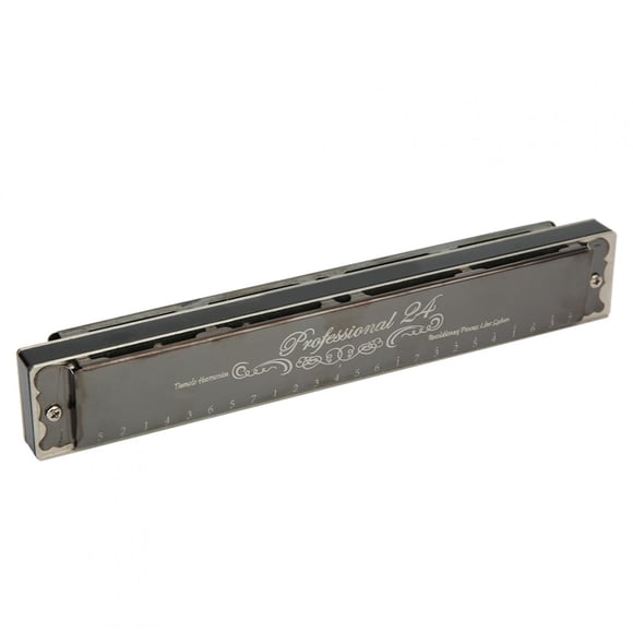 Dioche 24 Hole Tremolo Harmonica, Metal Harmonica, High Quality For Music Enthusiast Music Performance