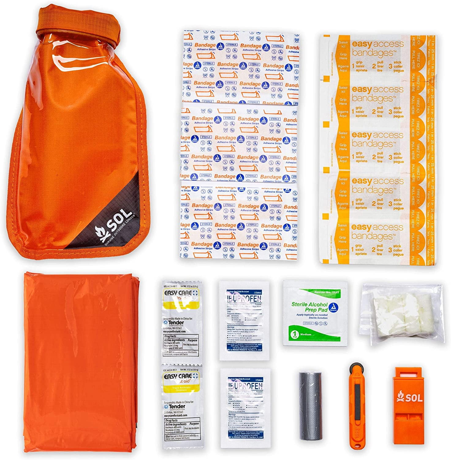 SOL Survive Outdoors Longer Survival Medic Kit in Dry Bag