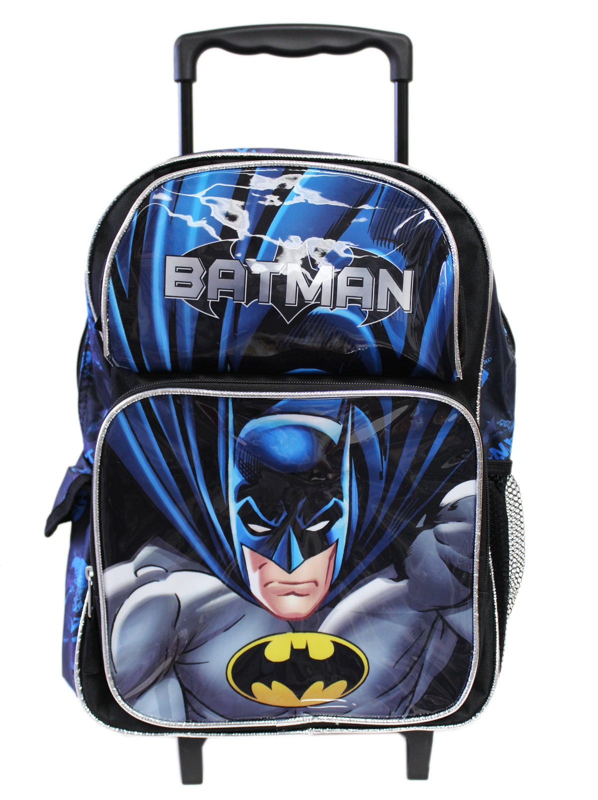 Comics Batman Vinyl Cover Navy Blue and Black Full Size Rolling Backpack 
