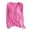 Hot Pink, variant on Augper Women's Soft Pajamas Shirt Solid Color Thermal Women Brushed Underwear with Chest Pads for Autumn and Winter