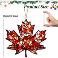 thumbnail image 3 of Small Maple Leaf Acrylic Sun Catcher 8cm, Painted Glass Fall Hanging Decor for Window Balcony, Autumn Pendant for Thanksgiving Courtyard Wall Home Decor, 3 of 6