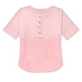 thumbnail image 4 of Women's Round Neck Top Short Sleeve Solid Color Summer Blouse Casual Comfortable Basic Tee for Easy Weekend Style, 4 of 5