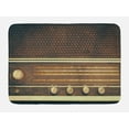 thumbnail image 1 of Vintage Bath Mat, Old Antique Retro 60s Style Radio Music Player Loudspeakers Buttons Image, Non-Slip Plush Mat Bathroom Kitchen Laundry Room Decor, 29.5 X 17.5 Inches, Brown and White, Ambesonne, 1 of 2