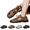Brown, variant on Men's Sport Sandals Outdoor Hiking Sandals Closed Toe Leather Athletic Lightweight Trail Walking Casual Outdoor Fisherman Shoes Water Arch Support & Non-slipping Outsole Black