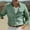Green, variant on Haoxianjian Dress Shirts For Men Long Sleeve Shirts For Men Men'S And Linen Solid Color Fashion Long-Sleeved Lapel Top/Shirt Men'S Button Front Shirt
