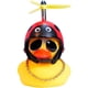 thumbnail image 1 of Adornos de coche de juguete de pato de goma, decoraciones de tablero de coche de pato amarillo, gafas de pato geniales con casco de hélice (mariquita), 1 of 5