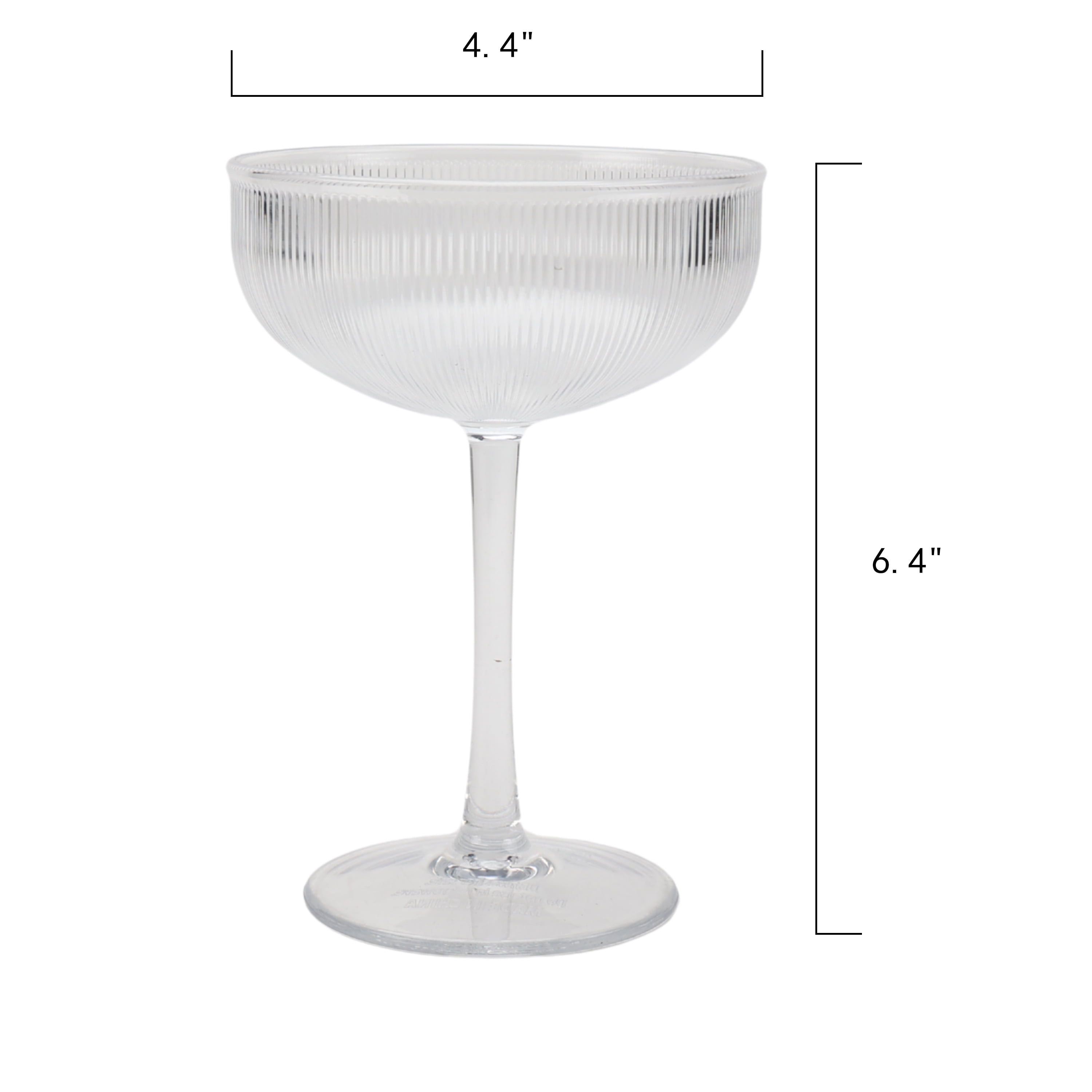 Better Homes & Gardens Coupe en Acrylique Clair Texturé, Clair, 1 Unité